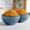 Anko 5 inch Maison Stoneware Small Bowl Set of 2 Blue Soup Salad Dessert Microwave Dishwasher Safe