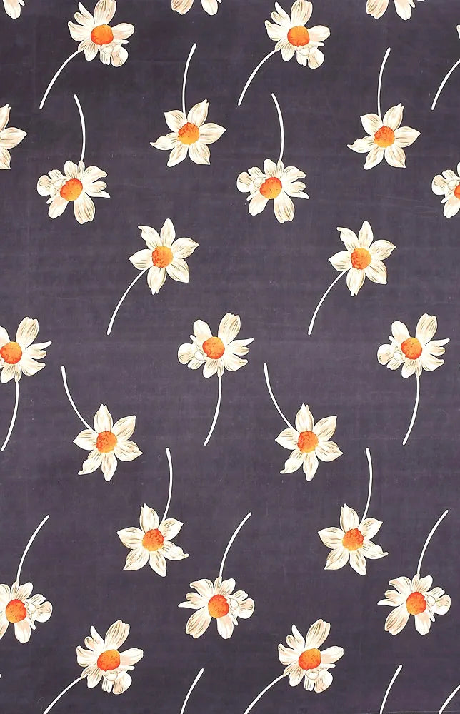 Homefab India 180 TC Microfiber Single BedSheet with 1 Pillow Cover - Dark Grey, Floral