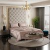 Stoa Paris Satin Bed in A Bag Collection with Double Comforter With 2 Pillow Covers Colour Champagne