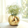 Behoma Metal Ball Round Flower Vase Gold Flowers not Included