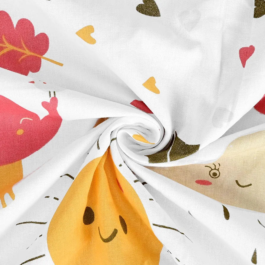 Divine Casa Pure Cotton Printed Single Dohar for Newborn Baby | 120 GSM | Soft & Lightweight Throw Blanket | Cozy & Breathable Bedding | All-Season Comfort | 0-4 Years | 135 x 100 CM, Marlin White