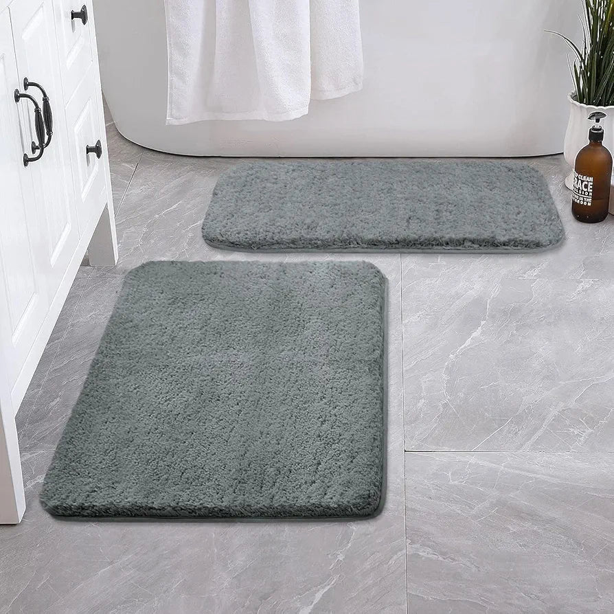 Luxe Home Bath Mat Super Soft Ultra Absorbent mat Microfibre 3200 GSM Door Mat for Home/Kitchen/Bathroom/Bedroom/Kid's Room Floor Mat  Pack of 2