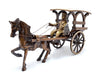 Two Moustaches Brass European Horse Carriage Showpiece