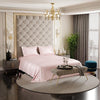 Stoa Paris Satin Bedsheets for Double Bed 300TC Premium Bedsheet with 2 Pillow Covers Colour Blushing Pink