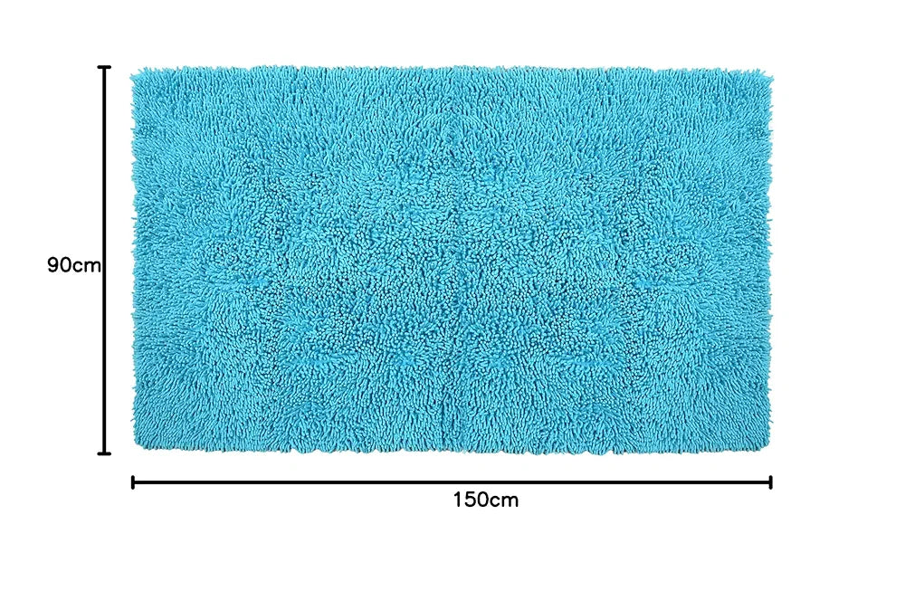 SARAL HOME EASY LIVING Saral Home Cotton Shaggy Anti-Skid Rectangular Carpet 