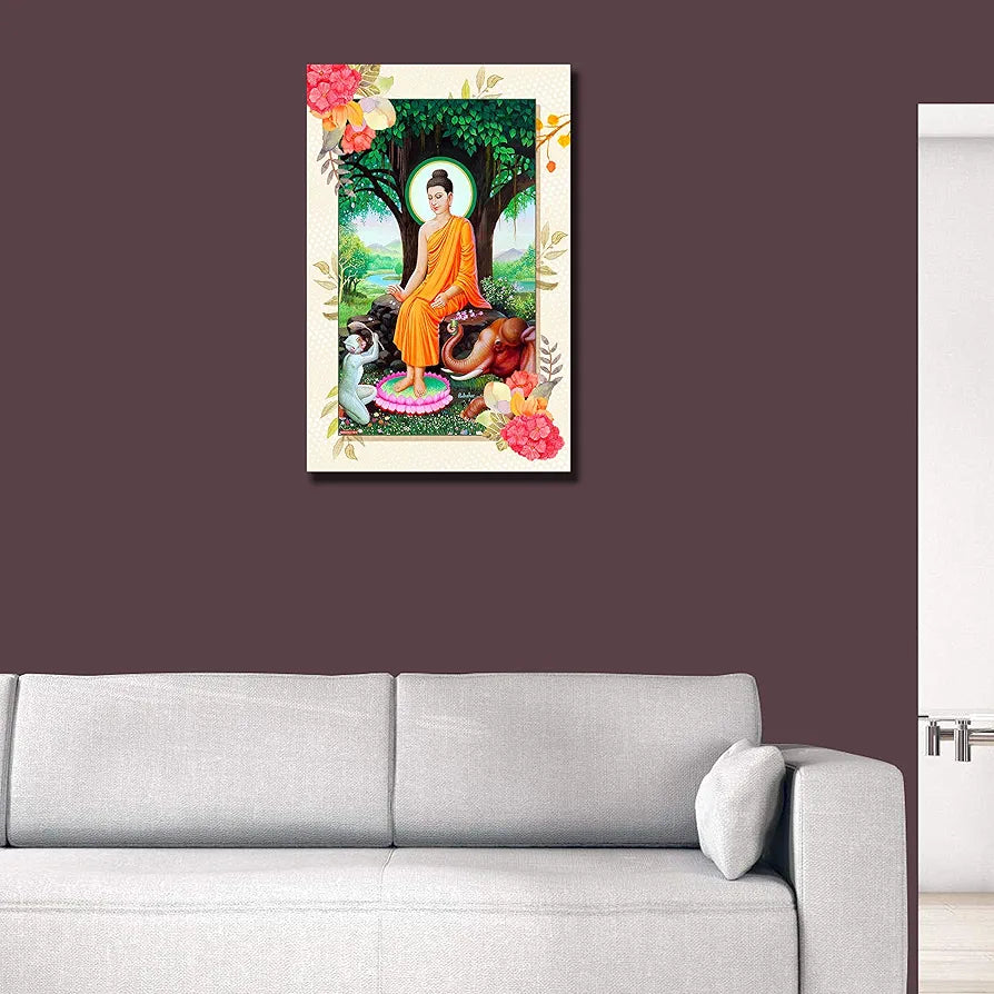 Rangoli MDF Wall Stick Decorative Panel 12x18 Wall Art for Home, Living Room, Bedroom, Office & Decoration. P-1, Design-28