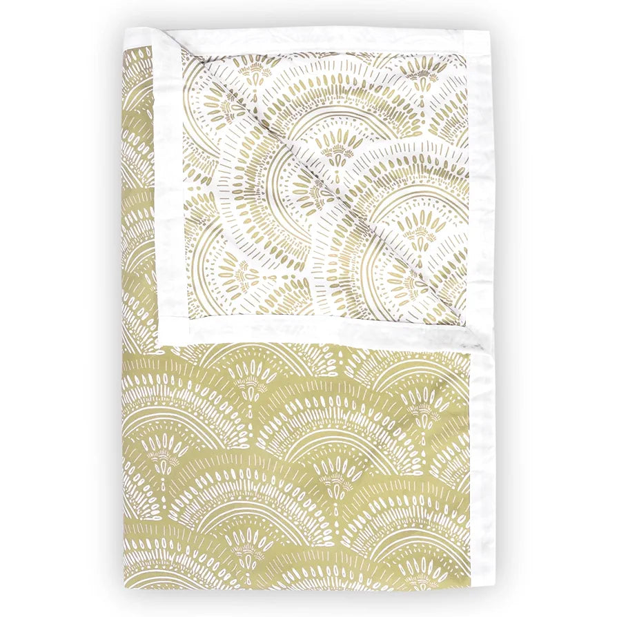 Divine Casa 120 GSM Microfiber Double Dohar | Soft & Lightweight Throw Blanket | Cozy & Breathable | All-Season Comfort | 220 x 205 CM | Floral Burst Pattern | Soybean & White