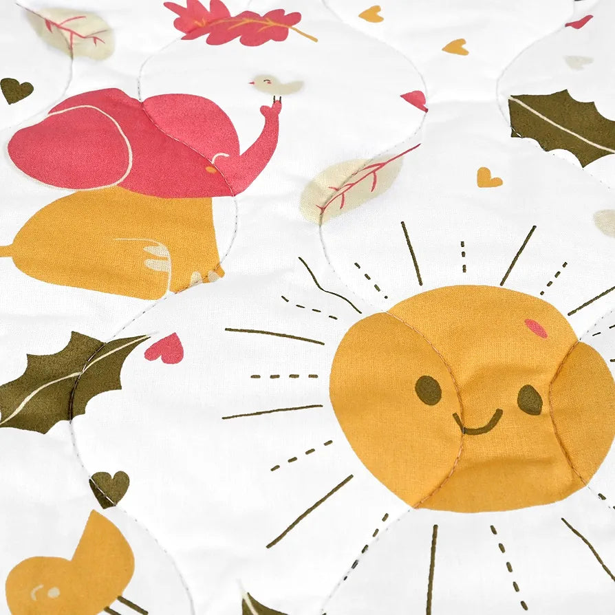 Divine Casa 120 GSM Cotton Single Bed Comforter | Soft & Lightweight Reversible All-Season Blanket | Cozy & Breathable Bedding for Adults | 230x 145 cm, Marlin White