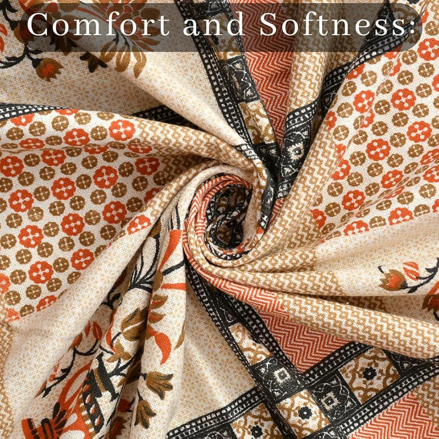 Ultra Super Soft 100% Pure Cotton Double Bedsheet with Two Pillow Covers for Your Bedroom | Floral & Block Printed Premium Bedsheet 