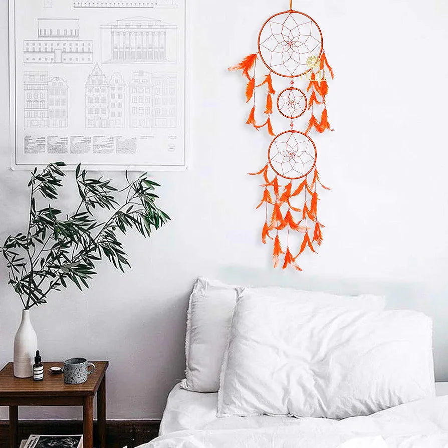 DULI Dreamcatcher Traditional Indian Wall Art for Bedrooms, Home Wall, Hanging Design, Height 75 cm 