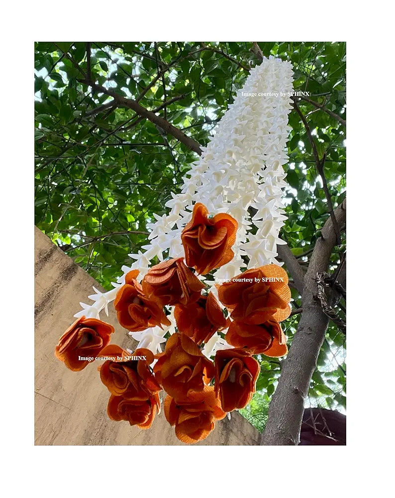 SPHINX Artificial rajnigandha Buds Rose Strings for Home Function Festive Decor Wedding haldi Ceremony Pooja Housewarming Decorations Approx 2.5 ft Height - 