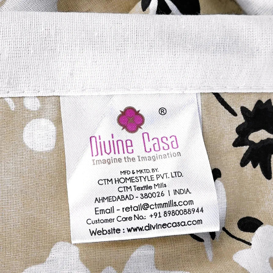 Divine Casa 100% Cotton Double Bed Dohar | Lightweight & Breathable AC Blanket | Reversible Summer Quilt | 220 x 205 CM, Ivory & Sunflower Yellow