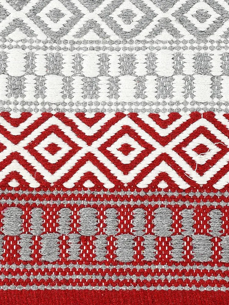SASHAA WORLD Handwoven Cotton Rug, Rug for Bedroom, Kitchen, Living Room, Doorway, Multipurpose Rug