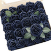 Artificial Flowers 50pcs Real Looking Fake Roses with Stems