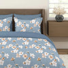 Layers Home Easy Cotton Bedsheet Set for All Seasons Lightweight 144 TC King Size Blue Illuminating
