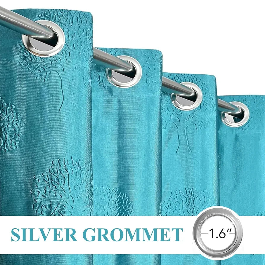 FRESH FROM LOOM Window Curtains 5 Feet Long | High Tenacity Yarn Polyester Punch Curtains | Premium Screens for Home Office | Prada for Living Room Bedroom | Dust Repellent , Eyelet