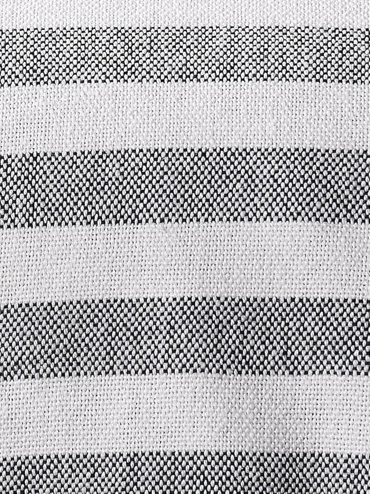 SASHAA WORLD Striped Cotton Throw Bedcover Super Soft & Breathable Throw Blanket (Black/White