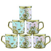 Femora Bone China Gloden Tea Cup | Butterfly & Peacock | 160 Ml | Peach