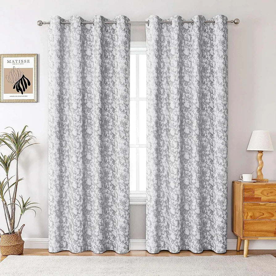 Cloth Fusion Velvet Long Grommet Door Opaque Curtain 9 Feet Set Of 2|Heavy Abstract Premium Curtains