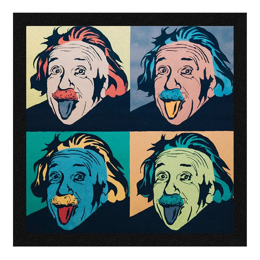 ArtX Paper Albert Einstein Wall Art Painting, Multicolor, Pop, 13X13 in, Set of 1