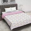Trance Home Linen 150 GSM Pure Cotton Reversible Dohar Double Bed Size Ac Blanket Comforter Soft Light-Weight Bed Blanket Colour Summer Dreams Pink