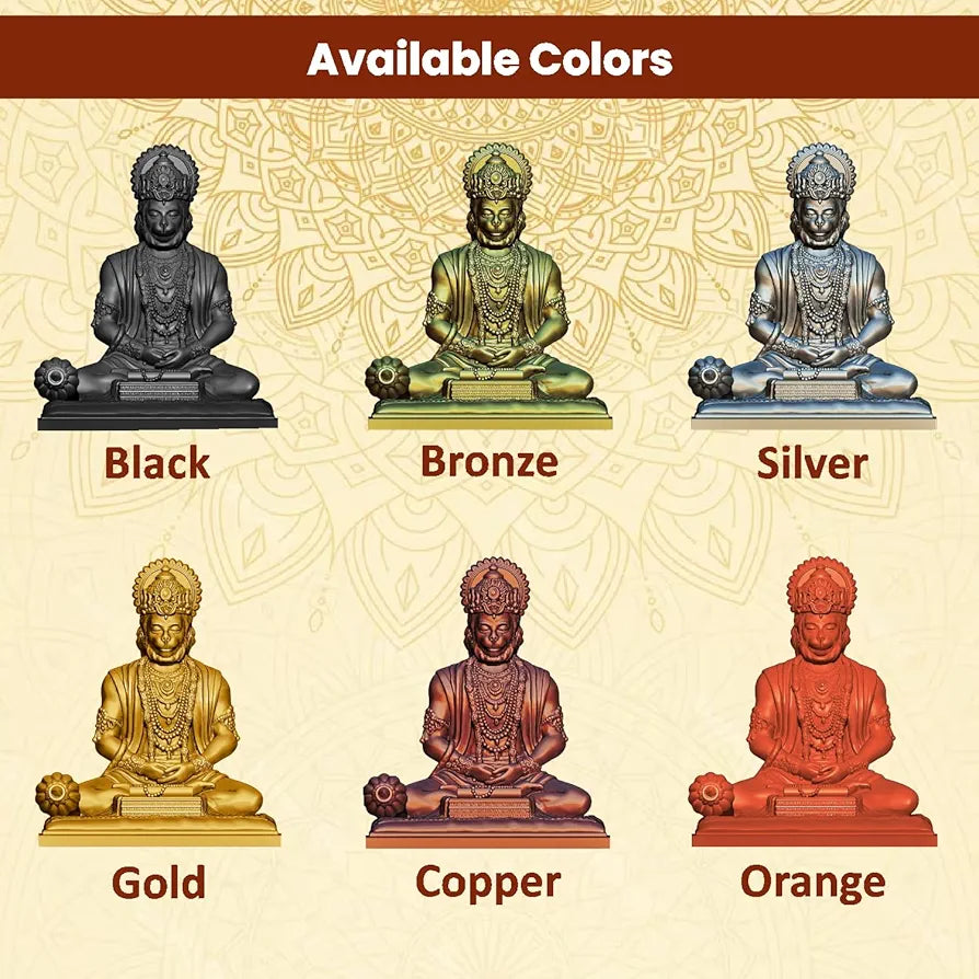 JD FRESH 4.5 Inch Bajrangbali Statue with Gada/Hanuman Ji/Sankat Mochan/God Idols for Home/Car Dashboard/Office Desk/Murti for Home Decor/Spiritual/Decorative Items/Gifts 