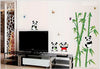 Jaamso Royals Vinyl White Cute Cartoon Pandas Self Adhesive Wall Stickers 60cm X 90cm Multi