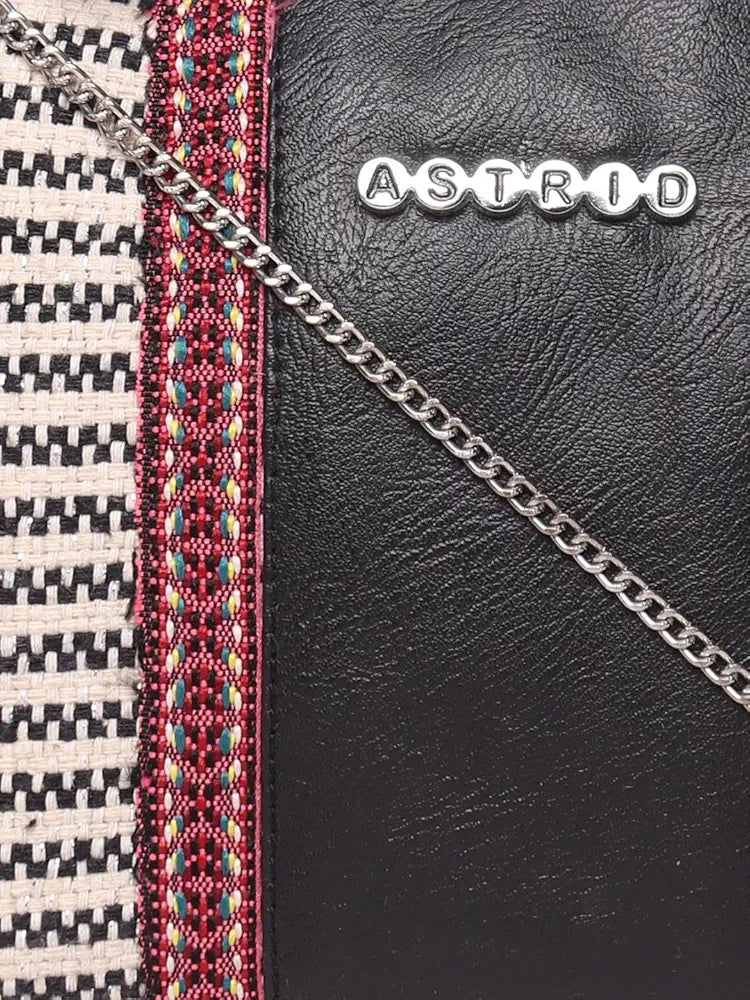 ASTRID Handmade Macrame Flap Over Sling Bag For Girls And Women
