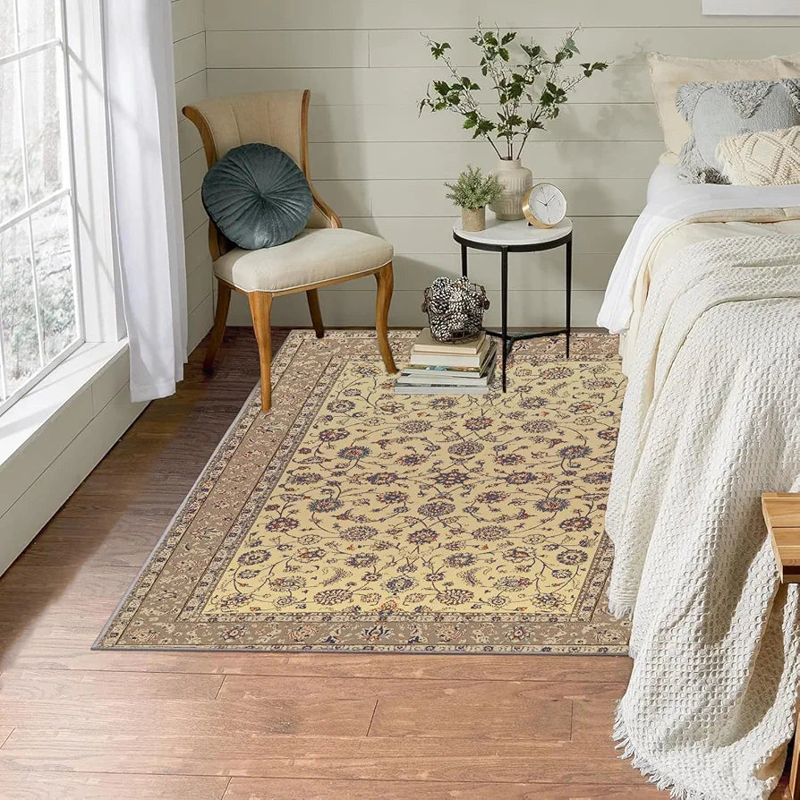 ishro home Premium Carpet for Hall, Bedroom, Living Room | Medallion Collectible Carpets | Anti Skid | Machine-Washable | Non-Shedding | Non- Fading | 
