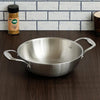 Femora Stainless Steel Tri-ply Healthy Cooking Induction Safe, Stain Resistant, Zero Coating Deep Frying Kadhai Pan | Silver | 2 Litres | 22cm