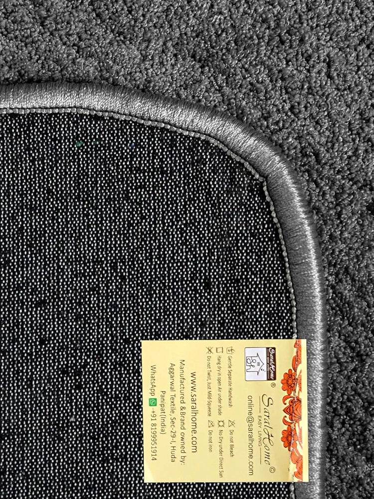 Saral Home Solid Neo Shaggy Yarn Durable & Washable Multipurpose Runner for Home/Kitchen/Living Area/Lobby/Office Entrance with Anti Skid Backing 