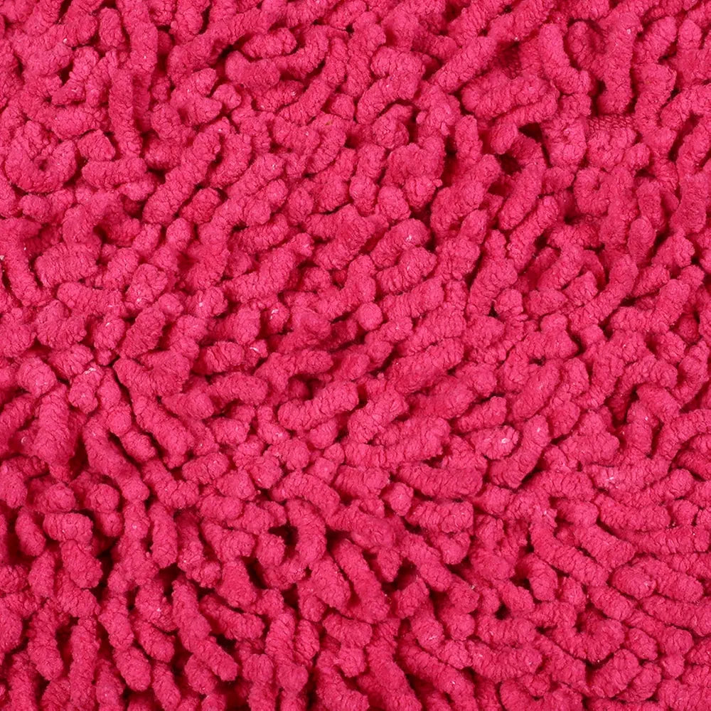 Saral Home Cotton Shaggy Anti-Skid Round Solid Bath Mat | Soft & Super Absorbent Mats for Shower | Washable, Non-Slip & Quick-Drying Mats for Home/Kitchen/Office 
