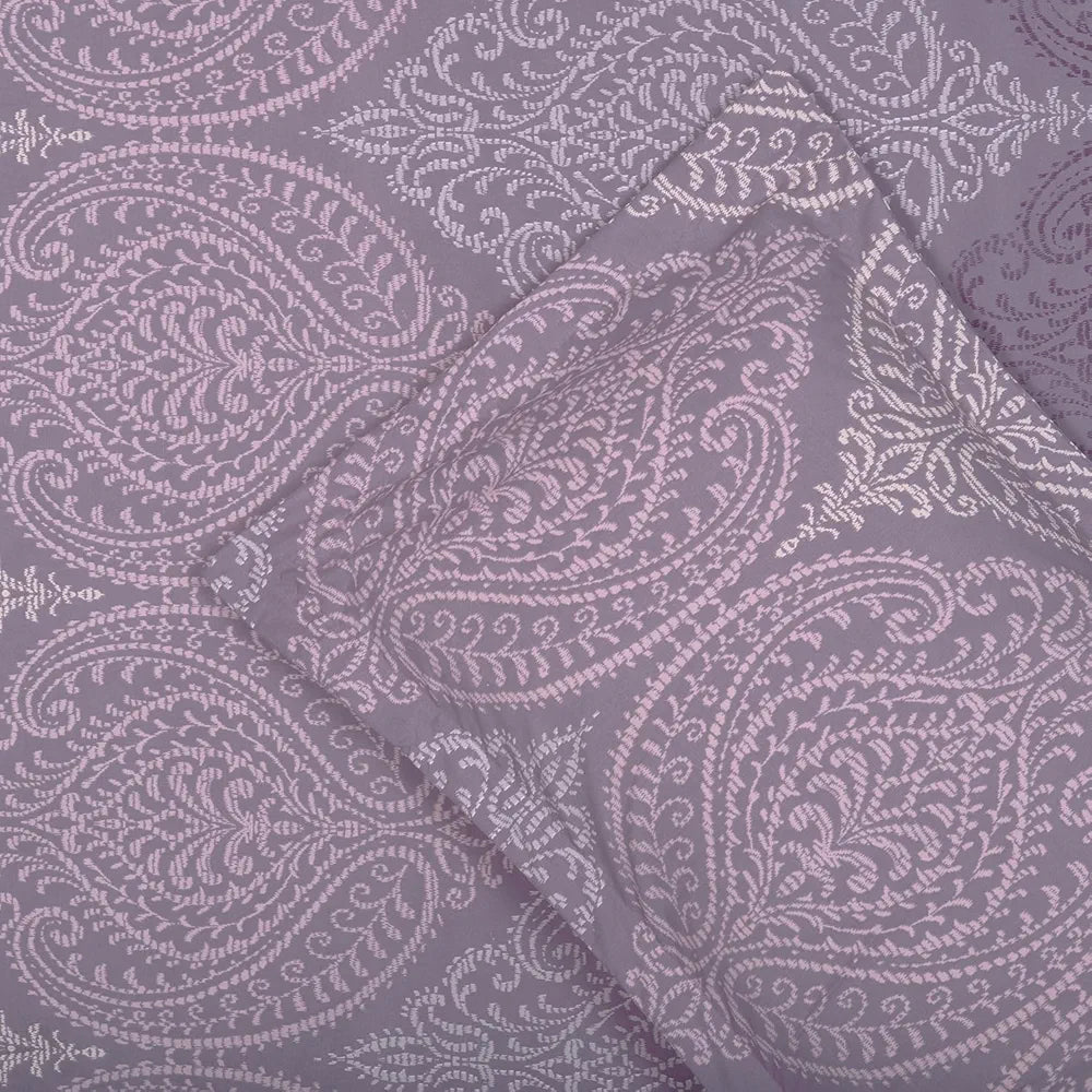 Cloth Fusion Glace Cotton Elastic 186tc Printed Fitted Bedsheet for Double Bed King Size with 2 Pillow Covers, Soft Wrinkle Free Elastic Bedsheets for King Size Bed 