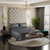 Stoa Paris Satin Bedsheets for Double Bed 300TC Premium Bedsheet with 2 Pillow Covers Colour Twilight Embrace