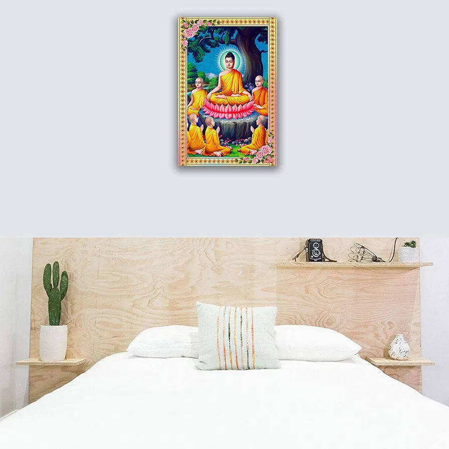 Rangoli MDF Wall Stick Decorative Panel 12x18 Wall Art for Home, Living Room, Bedroom, Office & Decoration. P-1, Design-24