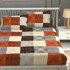 Homefab India 144 TC Microfiber Double Bedsheet with 2 Pillow Covers Checks Brown