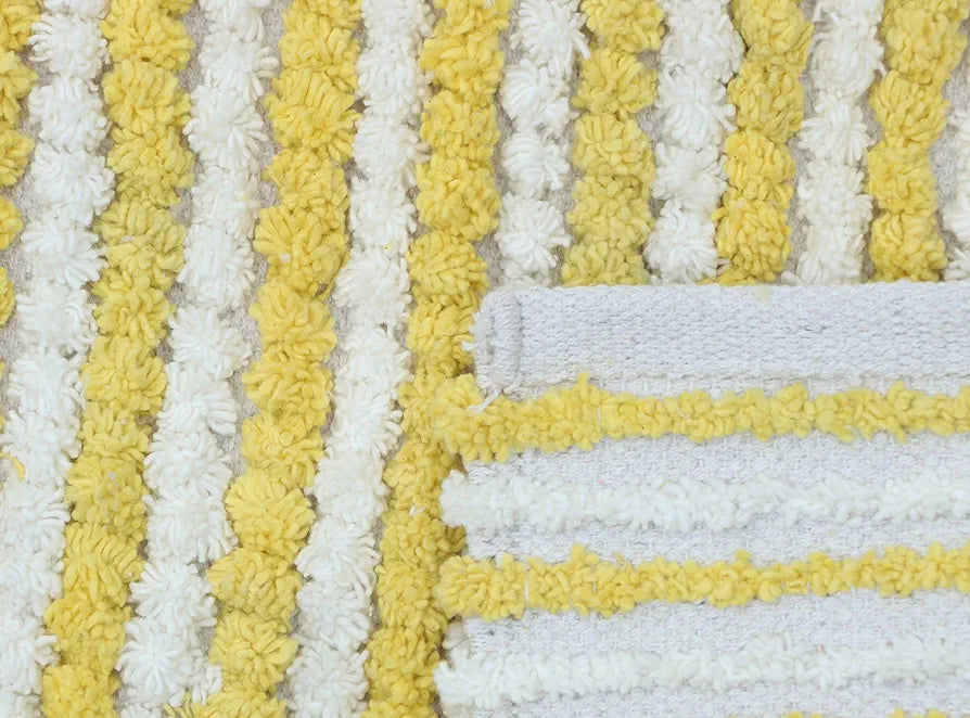 THE HOME TALK Luxury Chenille Round Bathmats | Non-Slip | Anti-Skid | Carpets for Bathroom, Living Room, Wash, Tub | Extra Soft and Super Absorbent Shaggy Bath Rug | Home Decorators