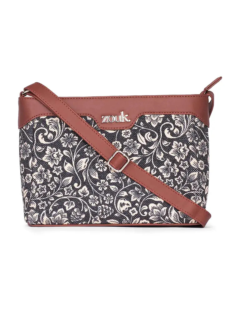 ZOUK Harmony Sling Bag | Crossbody Bags for Women | Women's Handbags | Stylish | Vegan Leather Evening Bag | Travel & Office Use | Purse and Wallet