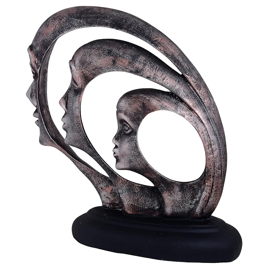 ZART Lady Ring Face Statue for Home Décor Showpiece | Modern Art Lady Face Showpiece for Home Décor Item 