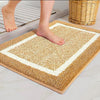 Roseate Modern Soft Microfibre Solid Bath Mat Bedroom Kitchen Floor Mat (Beige Colour)