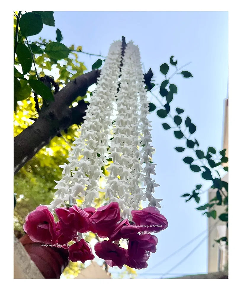 SPHINX Artificial rajnigandha Buds Rose Strings for Home Function Festive Decor Wedding haldi Ceremony Pooja Housewarming Decorations Approx 2.5 ft Height - 