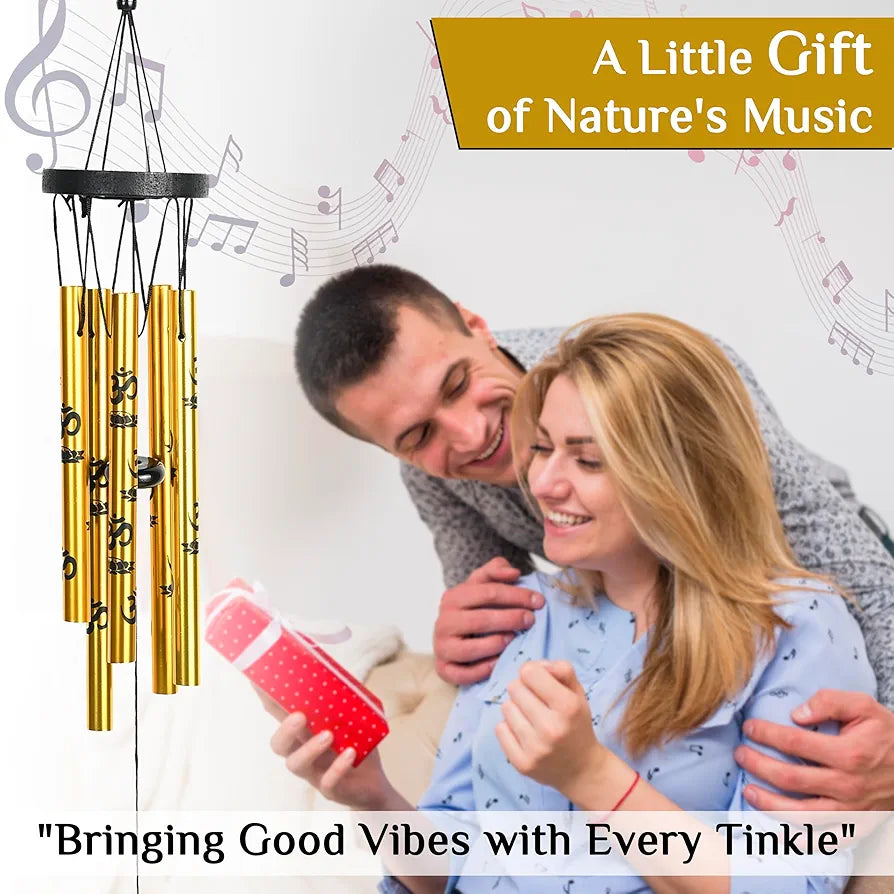 ZAICUS Wind Chimes for Home Balcony Positive Energy - Wind Chime with Om Symbol - Hanging Decorative Items for Balcony – Wind Chimes Feng Shui 
