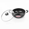 Sumeet Aluminium 3mm Hard Anodized Deep kadai with Glass Lid 17cm Dia. 750 ml