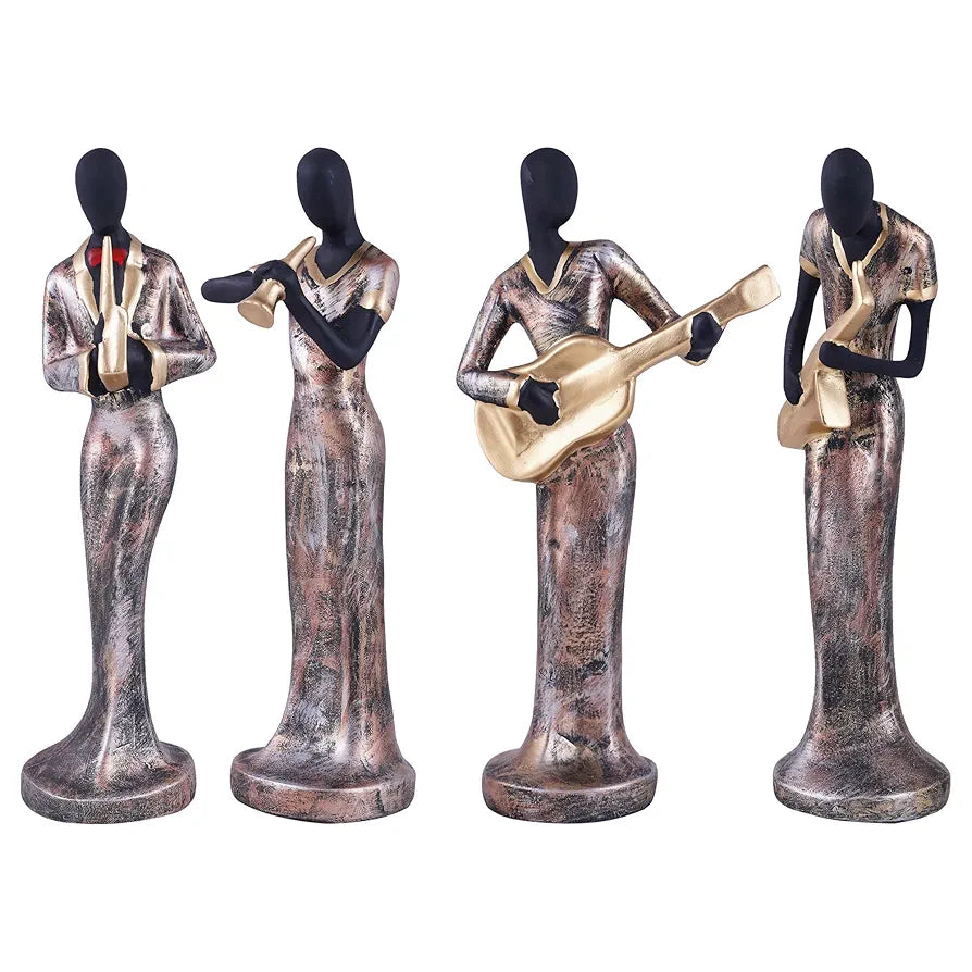 zart Resin Musical Instrument Showpiece, Set of 4 