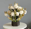 Wooden Pot with Multi-Design Dry Artificial Flowers Elegant Décor Delight