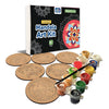 Mini Leaves Wooden Mandala Artistic Painting Kit Tea Coasters Art and Craft Kit for Girls Boys 9-12 Years Coaster DIY Kit Set