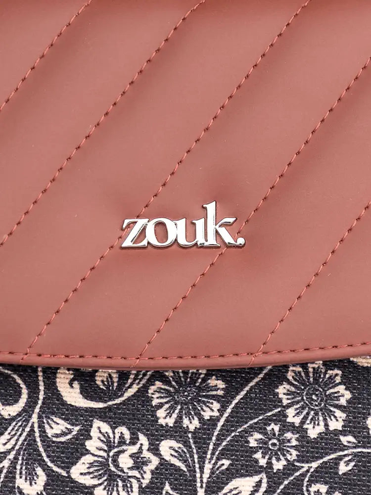 ZOUK Vegan Leather Flap Closure Beyond Basic Sling Bag For Women's Girls