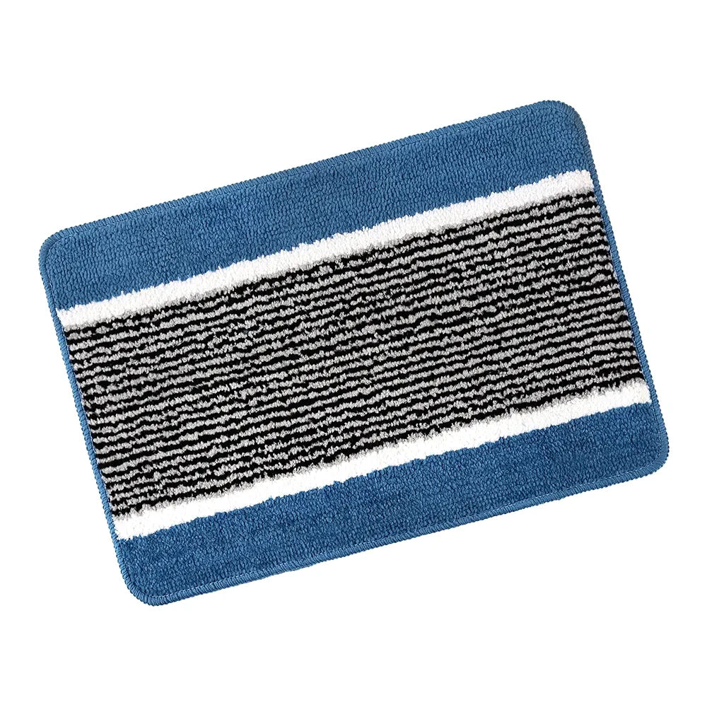 Kuber Industries 16x24 Inch Anti-Skid Water-Absorbent Door Mats for Home | Durable Main Entrance Footmats for Bathroom, Living Room & Office | Micro Wings Lining - Sky Blue
