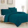 Trance Home Linen Zippered 100% Cotton 400 TC Plain King Size Duvet Cover Quilt Cover Blanket Cover Razai Comforter Cover with 2 Pillow Colour Covers Teal