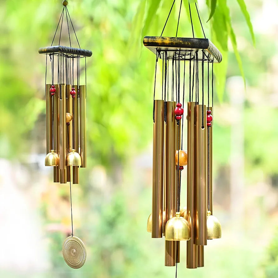 ZAICUS Wind Chime for Home Decor, Balcony, Garden, Door, Outdoor & Indoor Use – Metal Hanging Bell Windchime 52cm